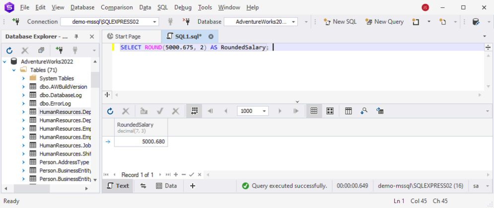 SQL Server ROUND Function Explained with Syntax and Real-World Examples