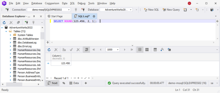 SQL Server ROUND Function Explained with Syntax and Real-World Examples
