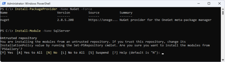 How to Install the SQL Server PowerShell Module