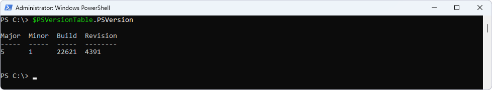 Check your PowerShell version