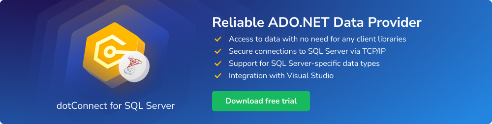 dotConnect for SQL Server - Visual Studio Marketplace