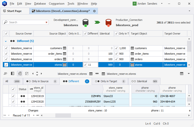 DBeaver vs dbForge Edge: Data Compare