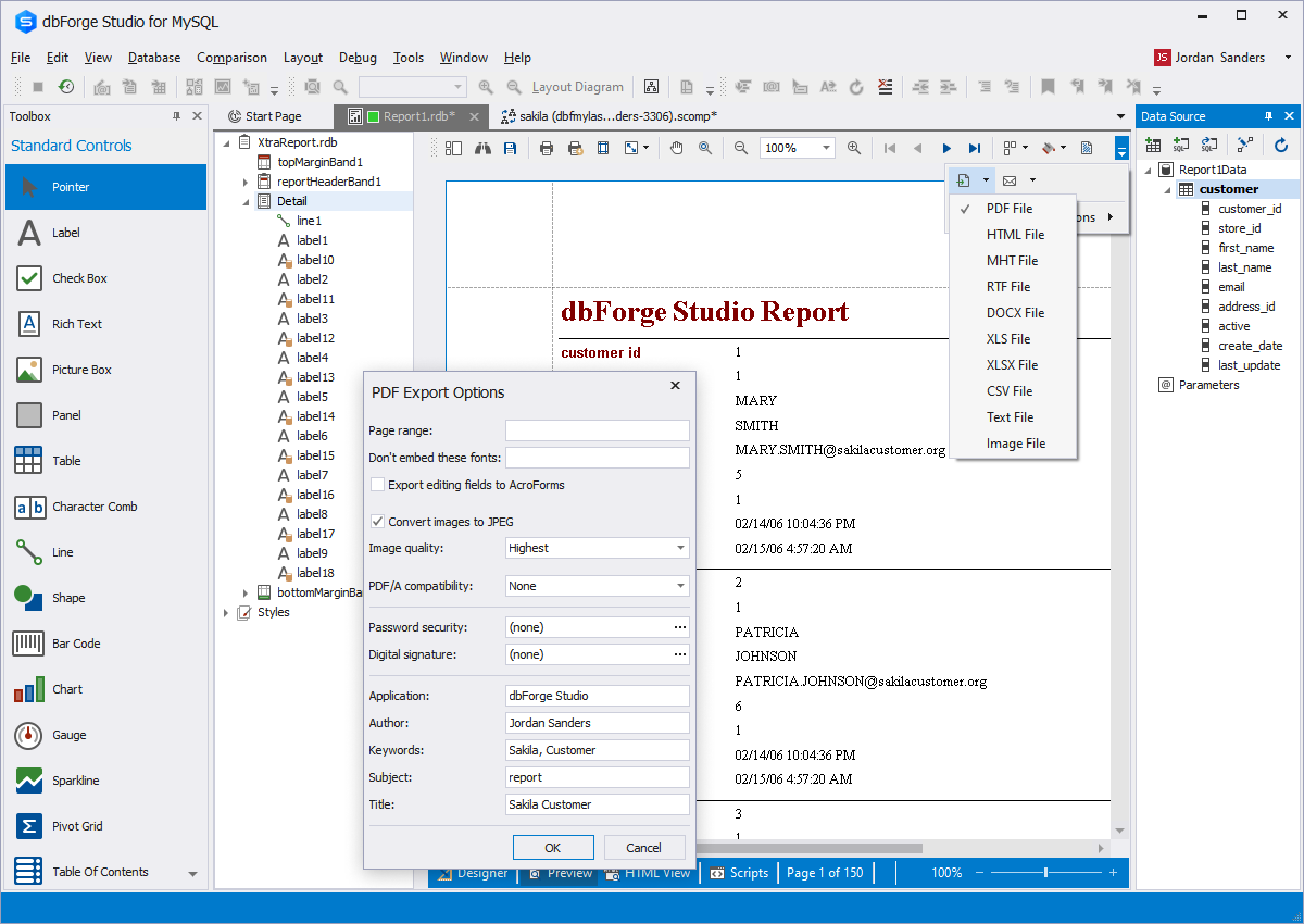 Data reporting and analysis using this MySQL client tool for Windows