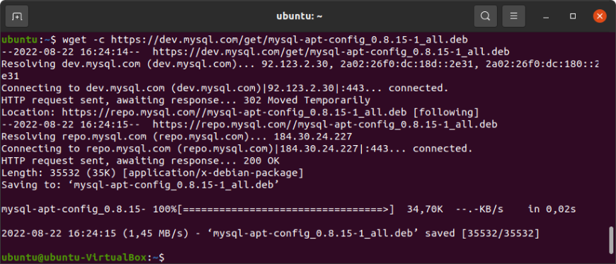 Download MySQL 8.0 APT Repository