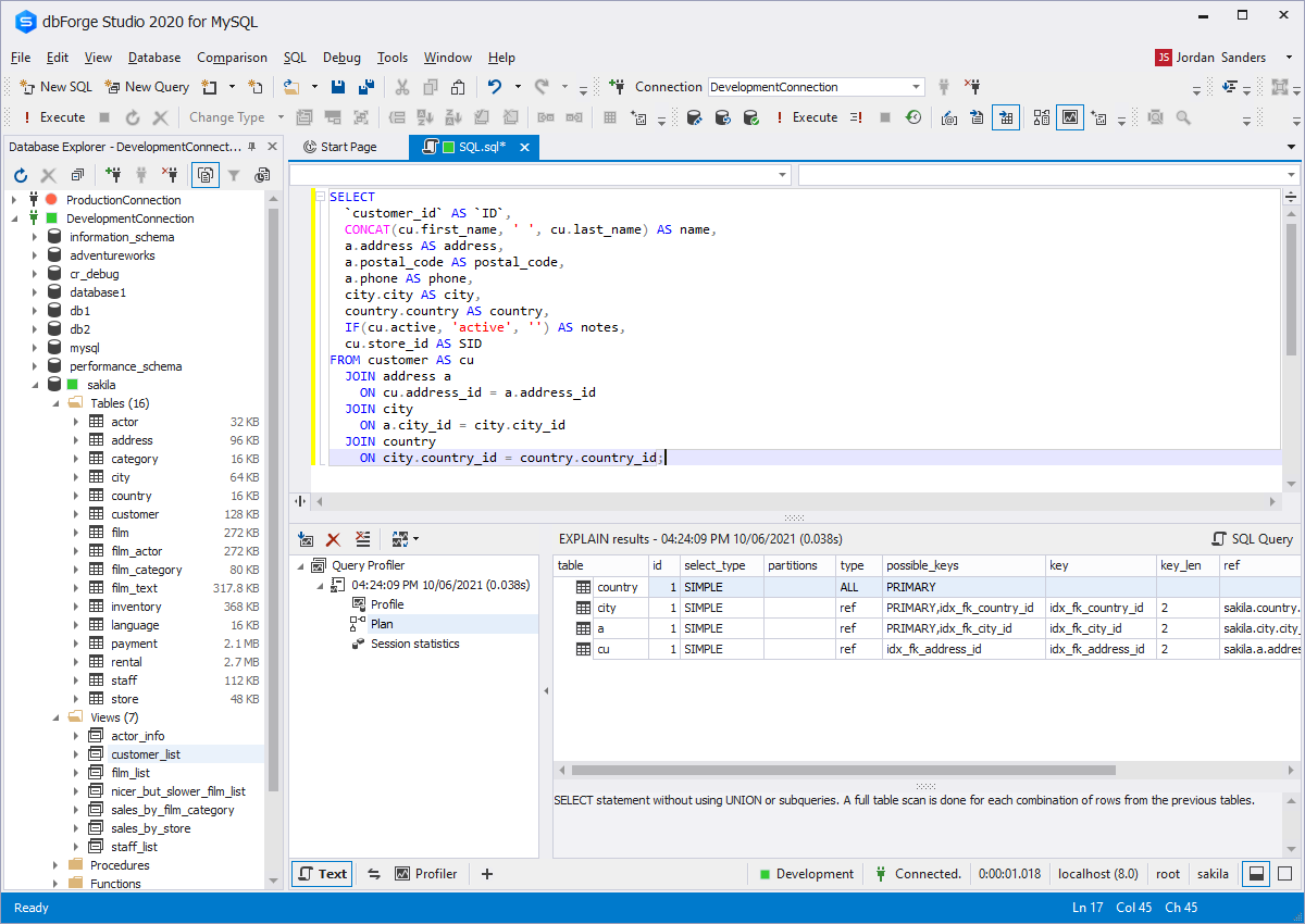 dbForge Studio for MySQL - Effective MySQL optimizing SQL statements
