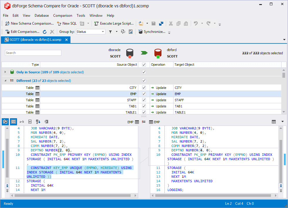 dbForge Schema Compare for Oracle 4.4 full