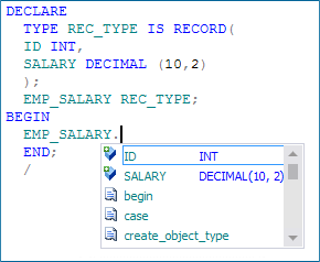 Prompt on RECORD Type Variables