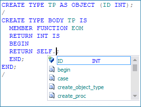 Prompt on SELF-type variables