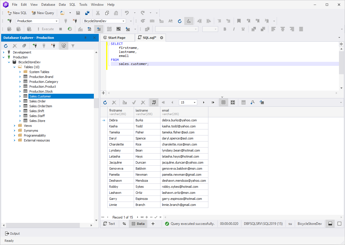 Query Builder for SQL Server - SELECT statement