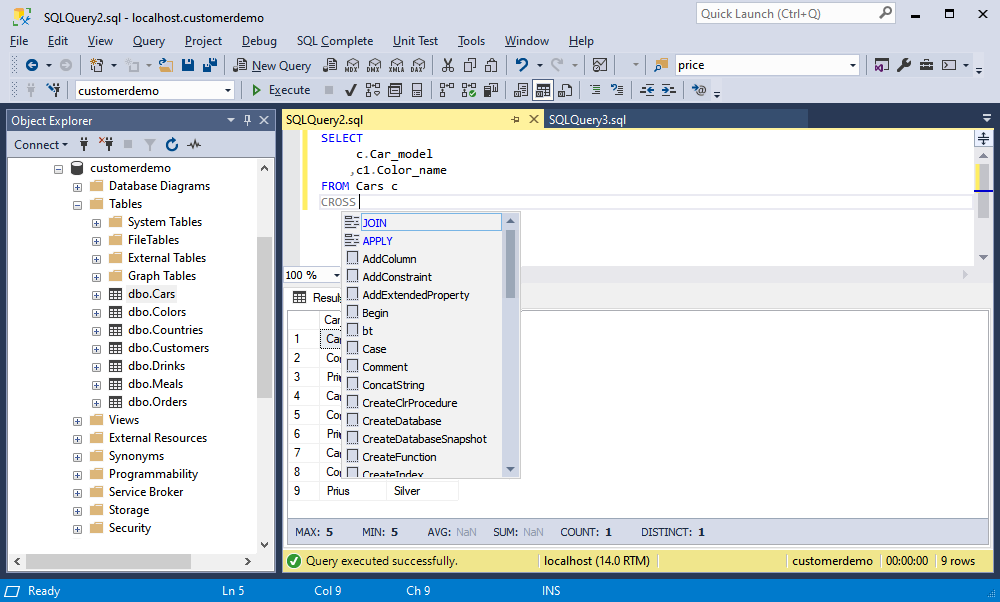 What is CROSS JOIN in SQL Server with example in SQL Complete