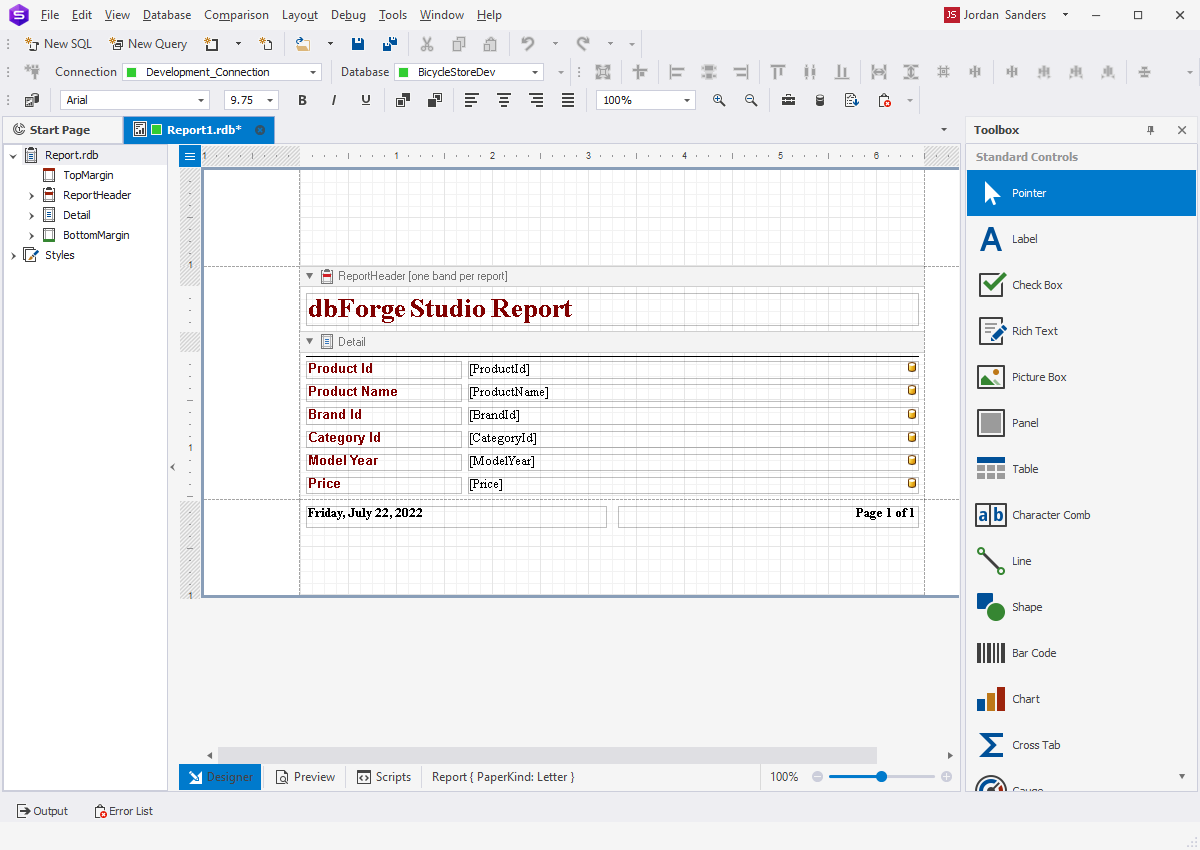 Reporting tool for SQL Server