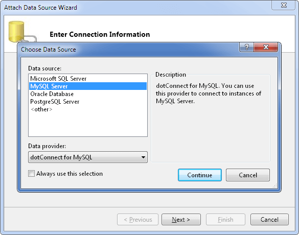 dotConnect for MySQL Professional screenshot