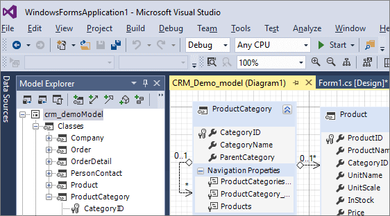 Entity Deeloper as a Visual Studio add-in