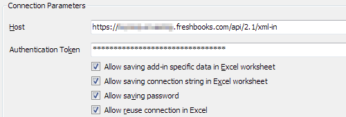 Connect Excel to FreshBooks