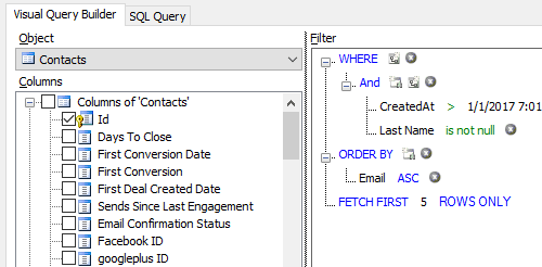 Query Builder in Excel
