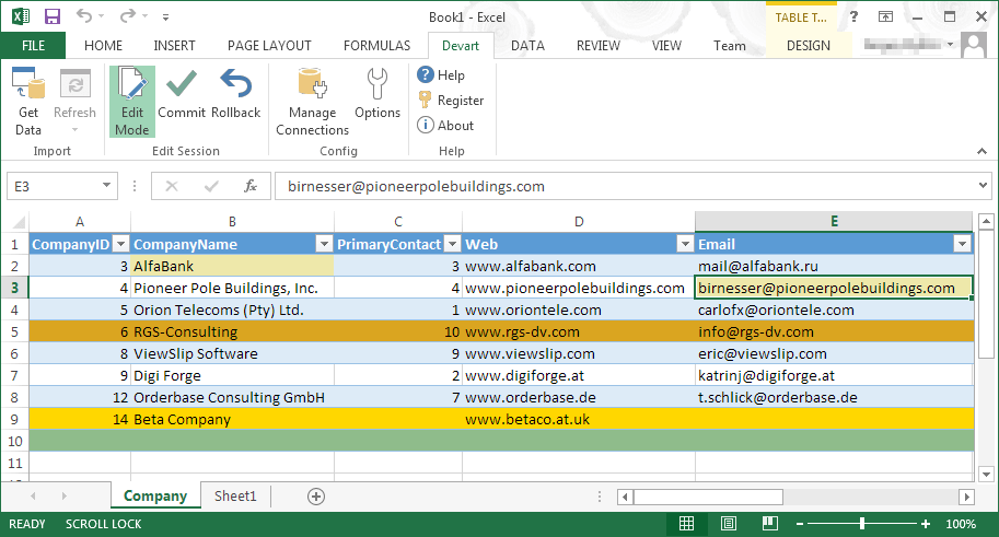 Excel Add-in for Oracle screenshot
