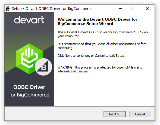 Devart ODBC Driver for BigCommerce screenshot