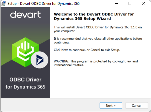 Windows 10 Dynamics 365 ODBC Driver by Devart full
