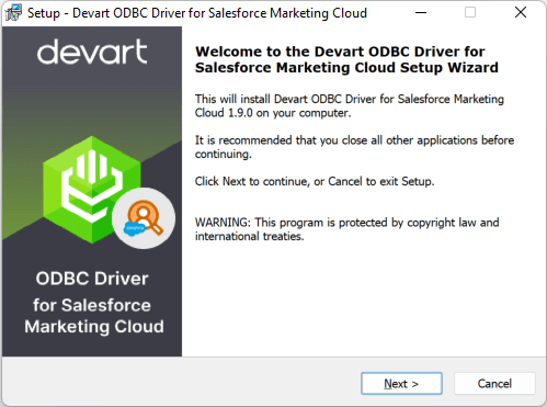 Windows 7 Salesforce MC ODBC Driver by Devart 1.12.0 full