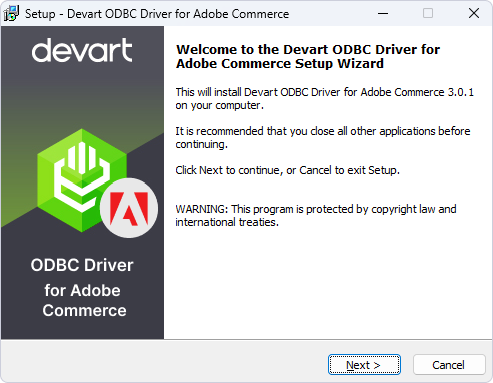 Devart ODBC Driver for Magento screenshot