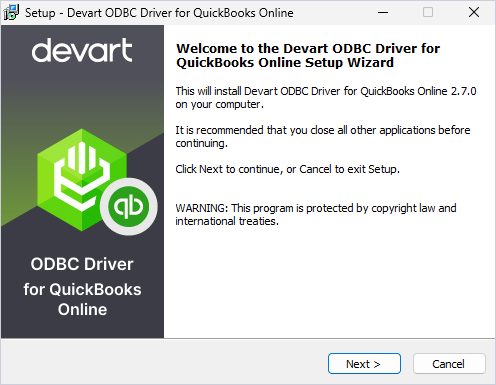 Devart ODBC Driver for QuickBooks Windows 11 download