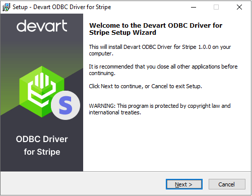 Windows 8 Devart ODBC Driver for Stripe full