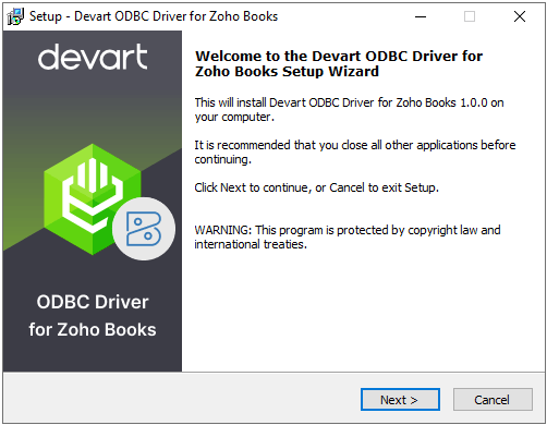 Windows 8 Devart ODBC Driver for Zoho Books full