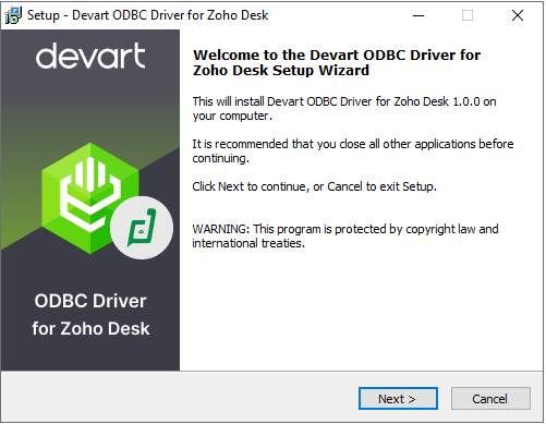 Devart ODBC Driver for Zoho Desk Windows 11 download