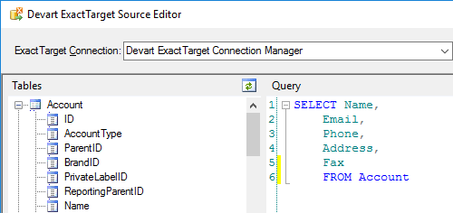 Devart ExactTarget Source Editor