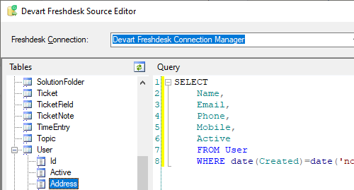 Devart Freshdesk Source Editor