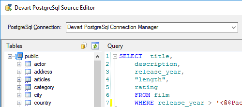 Devart PostgreSQL Source Editor