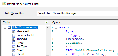 Devart Slack Source Editor